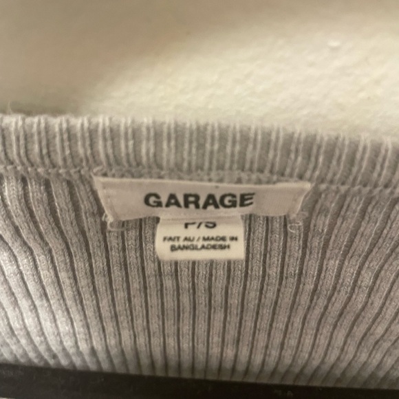 Garage Light Gray Ribbed Crop Top - Picture 2 of 2